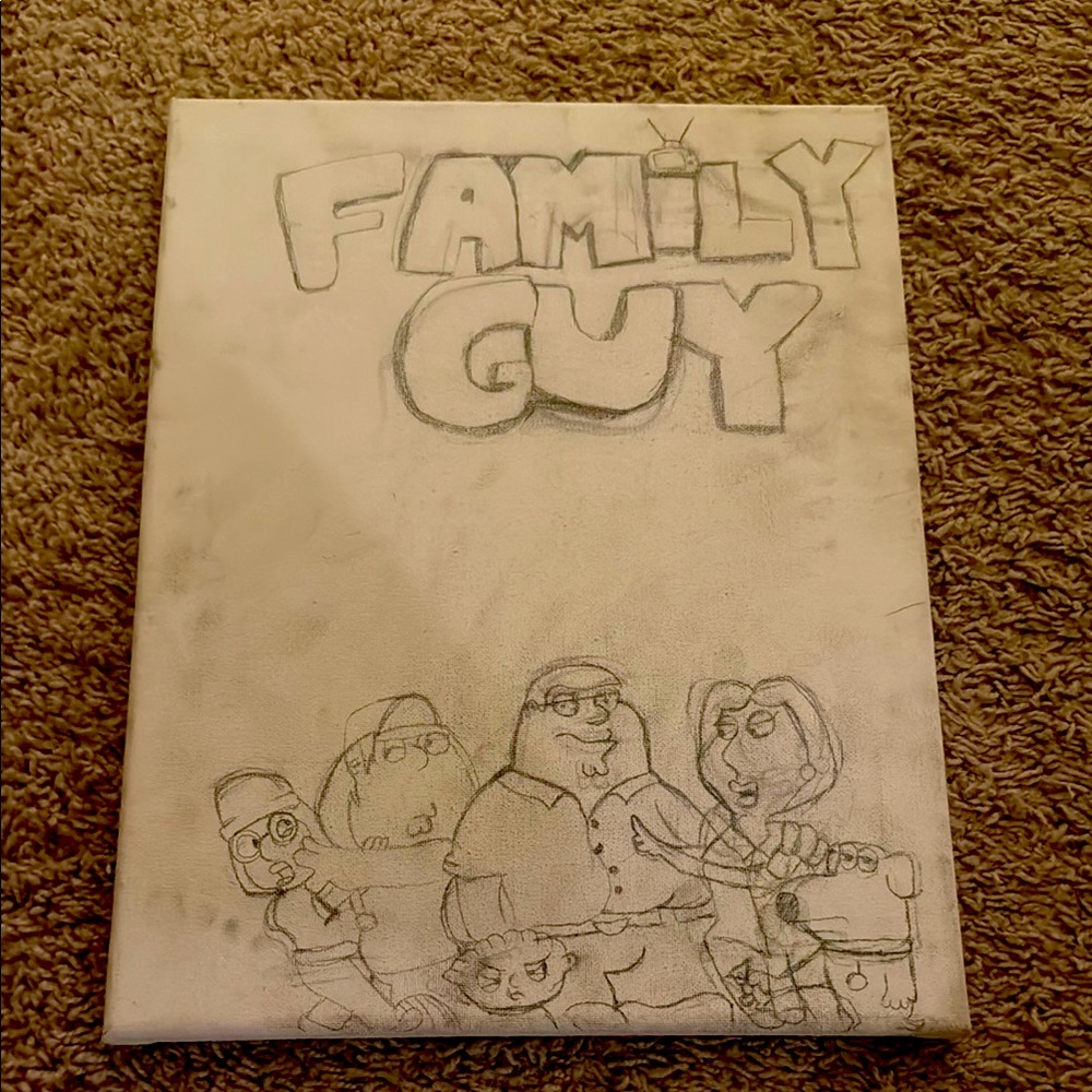 Family Guy Sketch Canvas Art